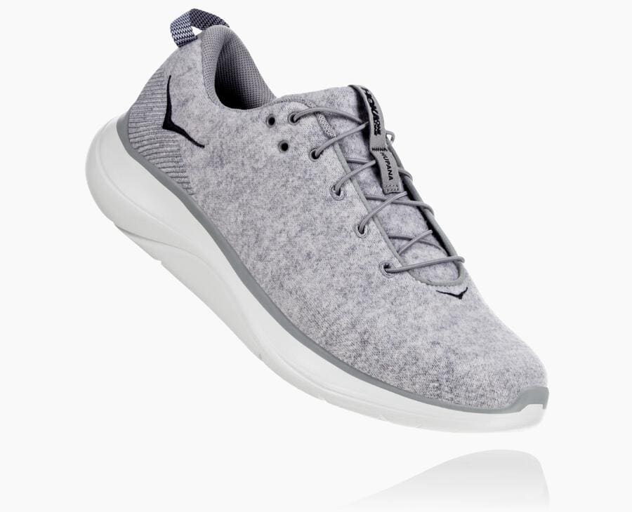 Running Shoes Mens - Hoka One One Hupana Flow Wool - Grey - EWTIQVG-52